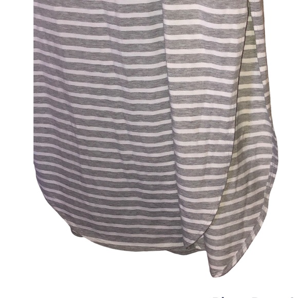 Vanilla Bay • Gray| White Striped Short Sleeve Pocket Dress - Picture 12 of 14